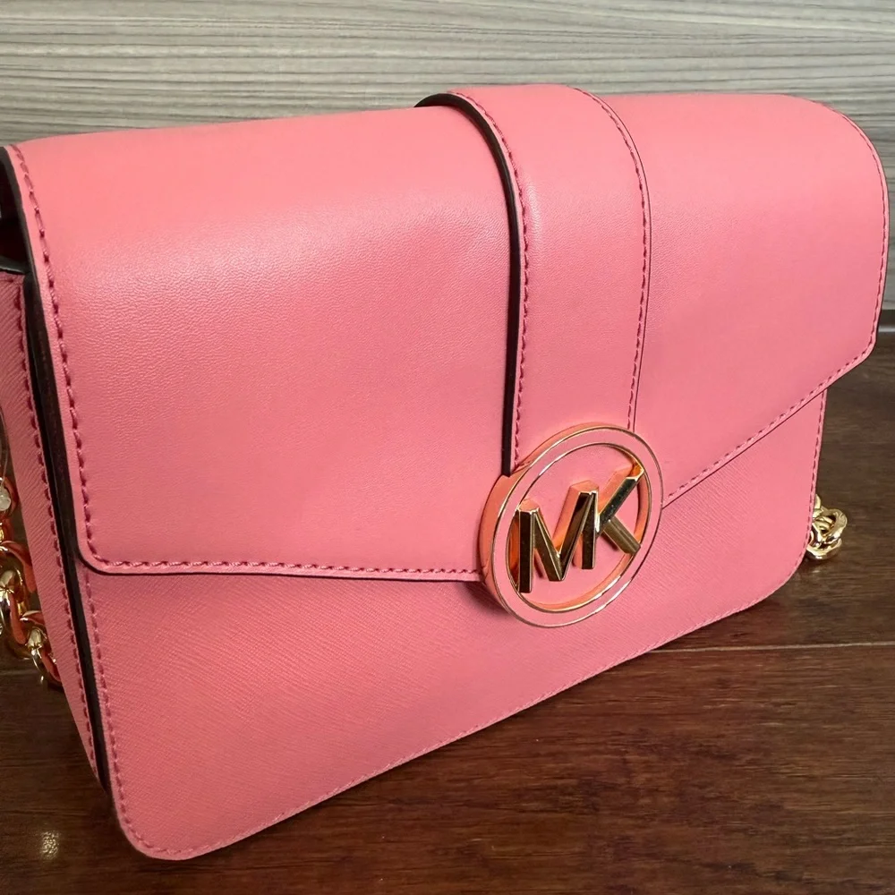 Michael Kors Carmen Medium Convertible Shoulder Bag Tea Rose - Picture 7 of 8